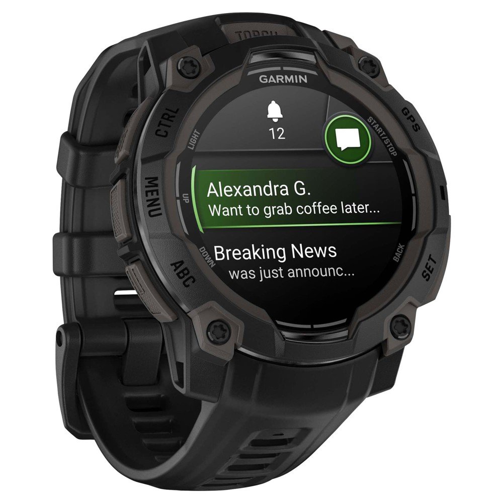 İnstinct 3 Amoled (46 mm) Qara (010-02936-00)