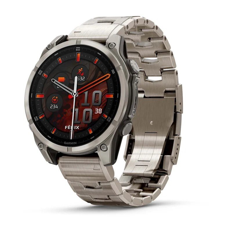 Fenix 8- 47 Amoled Sapphire Titanium/Titanium Bilərzikli (010-02904-40)