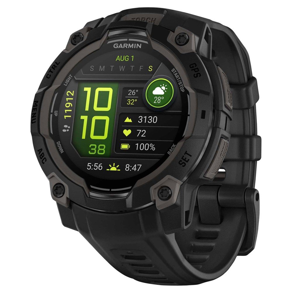 İnstinct 3 Amoled (46 mm) Qara (010-02936-00)